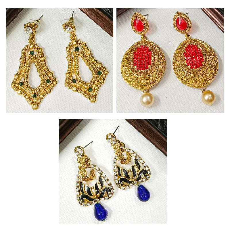 Exclusive Jewelry Sale – Shine For Less JewelMaze Set of 3 Earrings Combo