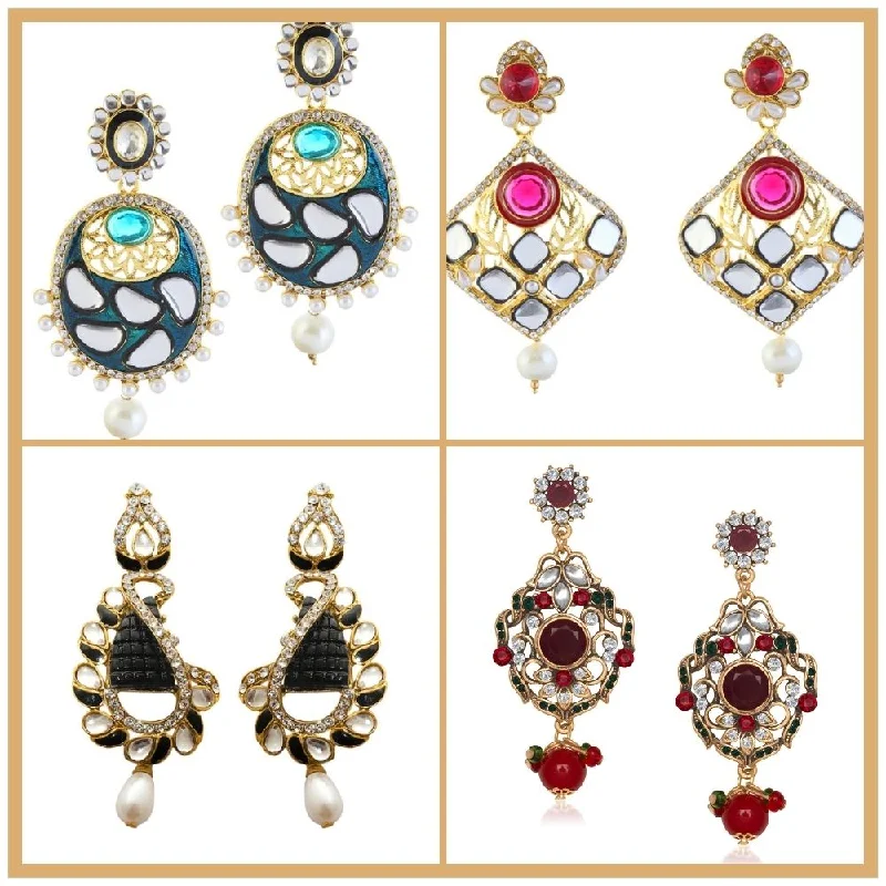 Shop Fine Jewelry With Exclusive Savings JewelMaze Set of 4 Earrings Combo