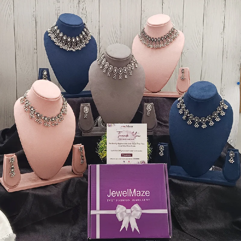 Elegant Designs, Unbeatable Discounts – Shop Jewelry Now JewelMaze Set Of 5 Oxidized Necklace Combo Elegant Designs, Unbeatable Discounts – Shop Jewelry Now JewelMaze Set Of 5 Oxidized Necklace Combo