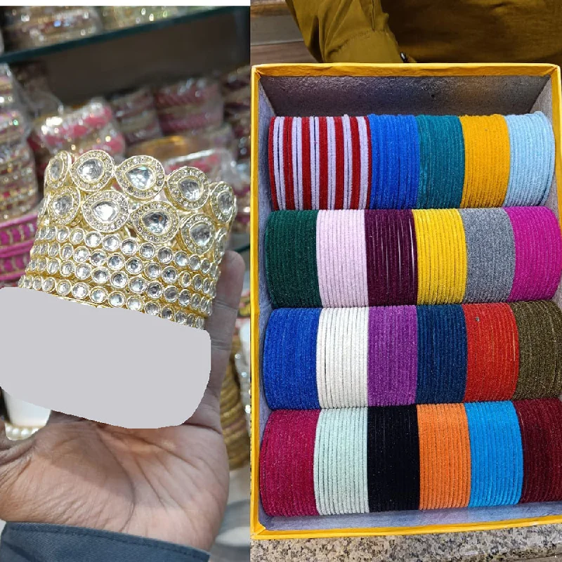 Unlock Unbeatable Jewelry Deals Before They’Re Gone Kavita Art Gold Plated Kundan Velvet Bangles Set Unlock Unbeatable Jewelry Deals Before They’Re Gone Kavita Art Gold Plated Kundan Velvet Bangles Set