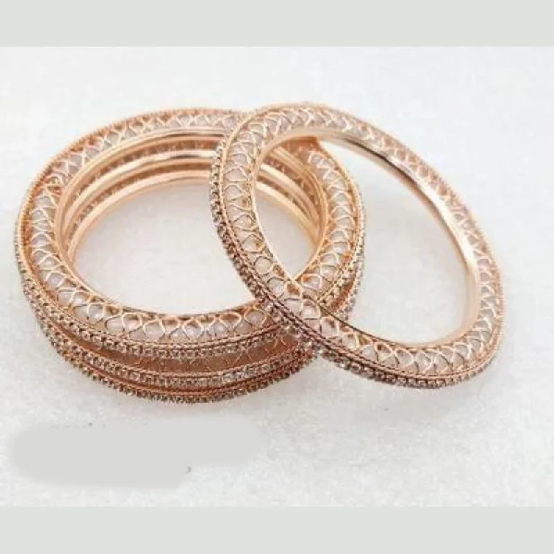 Grab Your Favorite Jewelry At The Lowest Prices Kavita Art Rose Gold Plated Austrian Stone Bangles Set