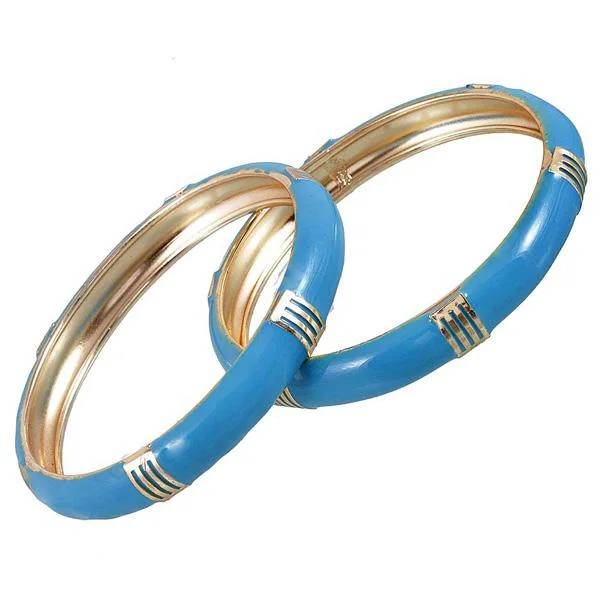 Exclusive Jewelry Sale – Limited-Time Discounts Kriaa Blue Gold Plated Set of 2 Bangles Exclusive Jewelry Sale – Limited-Time Discounts Kriaa Blue Gold Plated Set of 2 Bangles