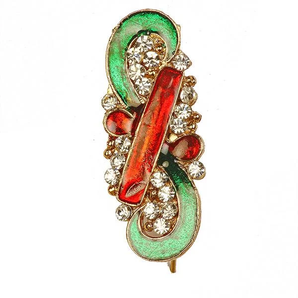 Get Ready To Sparkle – Special Jewelry Discounts Kriaa Meenakari Austrian Stone Stone Maroon & Green Saree Pin Brooch Get Ready To Sparkle – Special Jewelry Discounts Kriaa Meenakari Austrian Stone Stone Maroon & Green Saree Pin Brooch