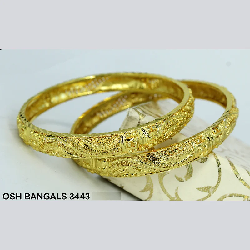 Shop Jewelry That Shines Without The High Price Mahavir Forming Gold Plated Bangle Set - OSH BANGALS 3443 Shop Jewelry That Shines Without The High Price Mahavir Forming Gold Plated Bangle Set - OSH BANGALS 3443
