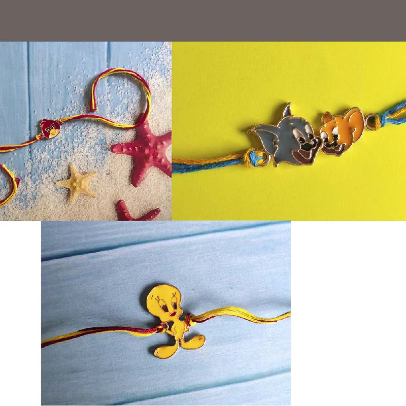 Trendy Minimalist Jewelry For Everyday Wear Mahi Combo of 3 Popular Trendy multicolor Cartoon Kids Rakhi with Meena Work (RCO1105330Z) Trendy Minimalist Jewelry For Everyday Wear Mahi Combo of 3 Popular Trendy multicolor Cartoon Kids Rakhi with Meena Work (RCO1105330Z)
