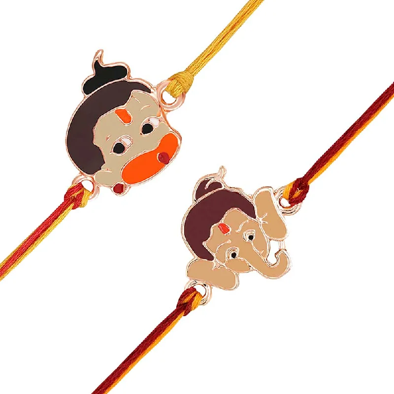 Bestselling Jewelry Now On Sale – Elevate Your Look Mahi Combo of Bal Ganesh and Bal Hanuman Kids Rakhi with Meena Work (RCO1105335Z) Bestselling Jewelry Now On Sale – Elevate Your Look Mahi Combo of Bal Ganesh and Bal Hanuman Kids Rakhi with Meena Work (RCO1105335Z)
