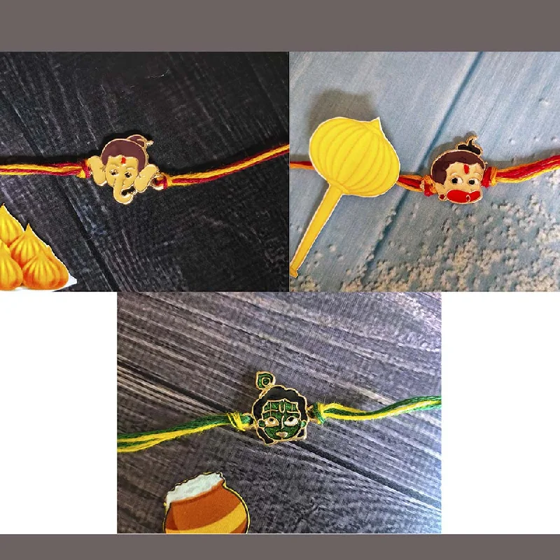 Elegant Jewelry At Unbeatable Offers – Shop Before It's Gone Mahi Combo of Bal Ganesh and Bal Krishna Kids Rakhi with Meena Work (RCO1105329Z) Elegant Jewelry At Unbeatable Offers – Shop Before It's Gone Mahi Combo of Bal Ganesh and Bal Krishna Kids Rakhi with Meena Work (RCO1105329Z)