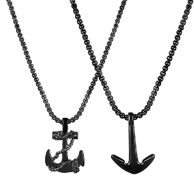 Flash Sale On Stunning Jewelry – Don't Miss Out Mahi Combo of Black Gun Metal Plated Unisex Ship Anchor Necklace Chain Pendant Flash Sale On Stunning Jewelry – Don't Miss Out Mahi Combo of Black Gun Metal Plated Unisex Ship Anchor Necklace Chain Pendant
