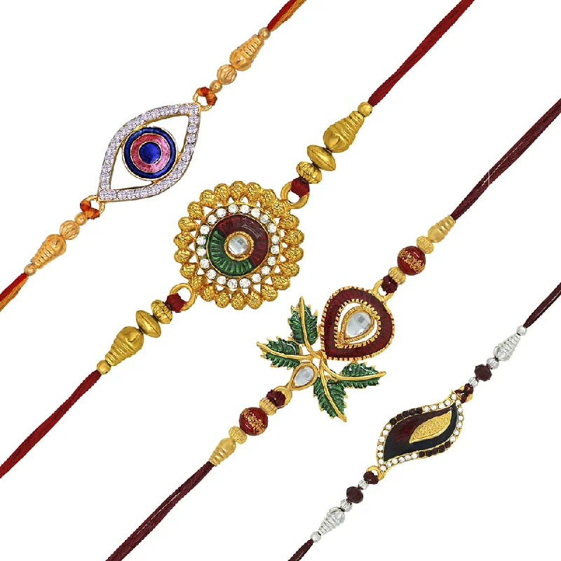High-End Jewelry, Now More Affordable Than Ever Mahi Combo of Classic Multicolor Crystals Rakhi for Beloved Brother /Bhaiya (RCO1105419M) High-End Jewelry, Now More Affordable Than Ever Mahi Combo of Classic Multicolor Crystals Rakhi for Beloved Brother /Bhaiya (RCO1105419M)