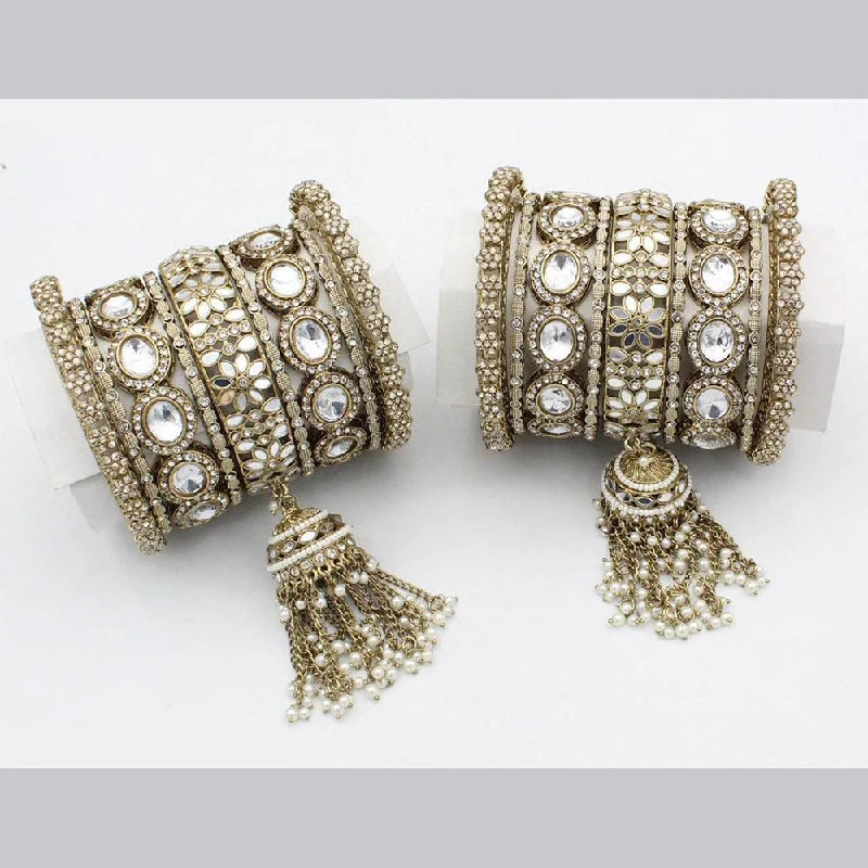 Unique Jewelry For Less – Shop The Sale Now Manisha Jewellery Gold Plated Austrian Stone And Mirror Bangle Set Unique Jewelry For Less – Shop The Sale Now Manisha Jewellery Gold Plated Austrian Stone And Mirror Bangle Set