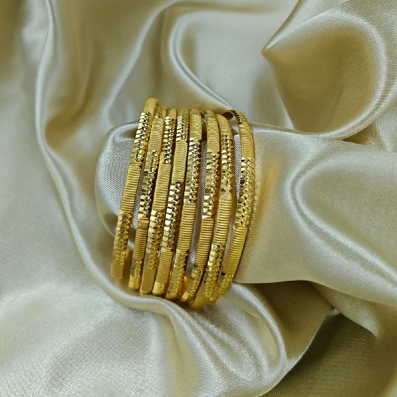 Elevate Your Jewelry Collection With Limited-Time Savings Manisha Jewellery Gold Plated  Bangles Set