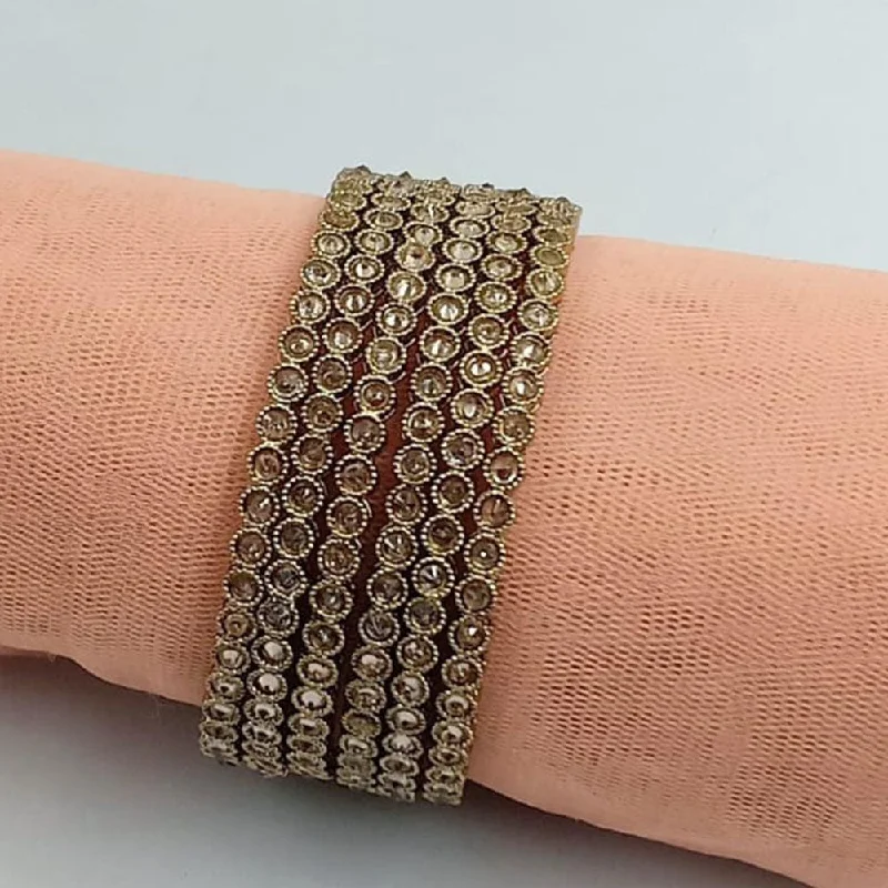 Bold And Beautiful Jewelry Now At Irresistible Prices Manisha Jewellery Gold Plated Crystal Stone Bangle Set Bold And Beautiful Jewelry Now At Irresistible Prices Manisha Jewellery Gold Plated Crystal Stone Bangle Set