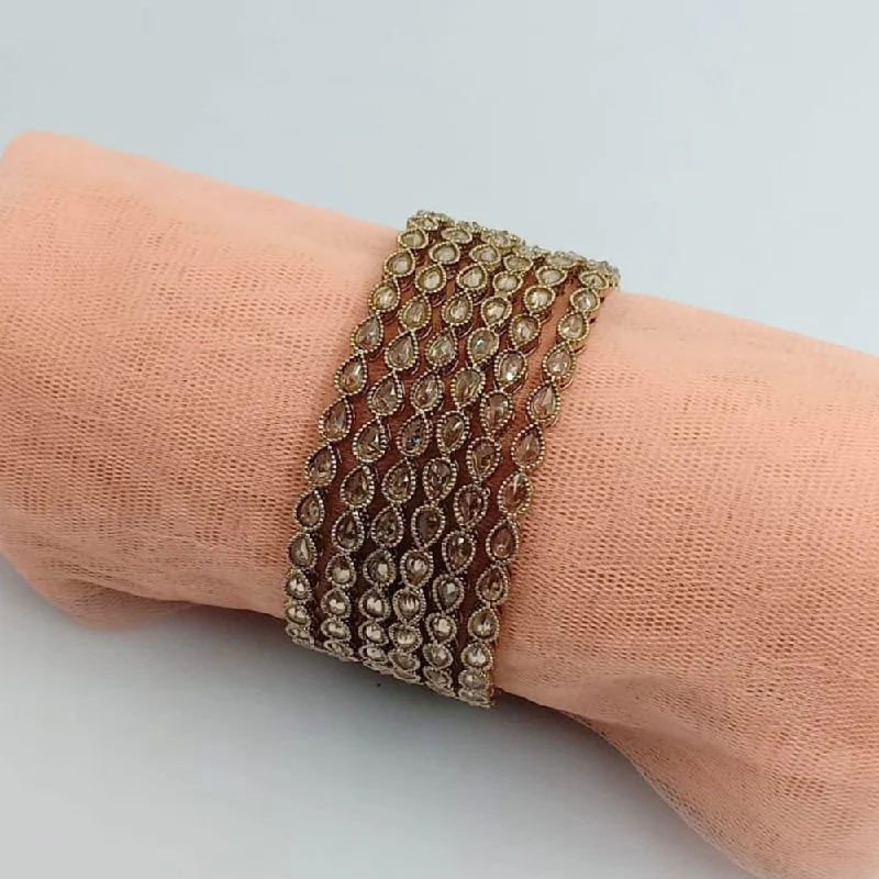 Shop Modern Jewelry Collections With Exclusive Discounts Manisha Jewellery Gold Plated Crystal Stone Bangle Set Shop Modern Jewelry Collections With Exclusive Discounts Manisha Jewellery Gold Plated Crystal Stone Bangle Set