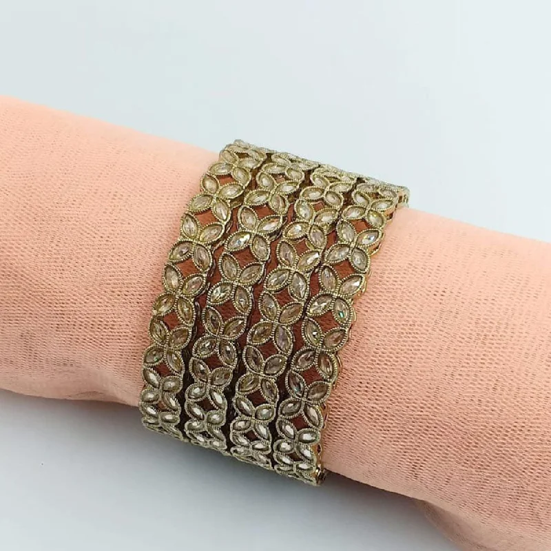 Once-A-Year Jewelry Sale – Grab Your Favorites Now Manisha Jewellery Gold Plated Crystal Stone Bangle Set Once-A-Year Jewelry Sale – Grab Your Favorites Now Manisha Jewellery Gold Plated Crystal Stone Bangle Set