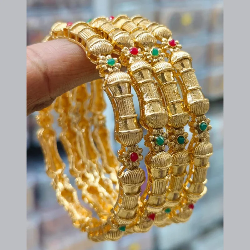 Exclusive Gemstone Jewelry At Special Prices Manisha Jewellery Gold Plated  Pota Stone Bangle Set