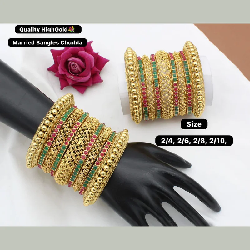 High-End Jewelry, Now More Affordable Than Ever Manisha Jewellery Gold Plated Pota Stone Bangles Set High-End Jewelry, Now More Affordable Than Ever Manisha Jewellery Gold Plated Pota Stone Bangles Set