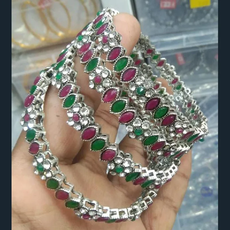 Handmade Pearl Jewelry For Timeless Elegance Manisha Jewellery Oxidised Bangles Set Handmade Pearl Jewelry For Timeless Elegance Manisha Jewellery Oxidised Bangles Set