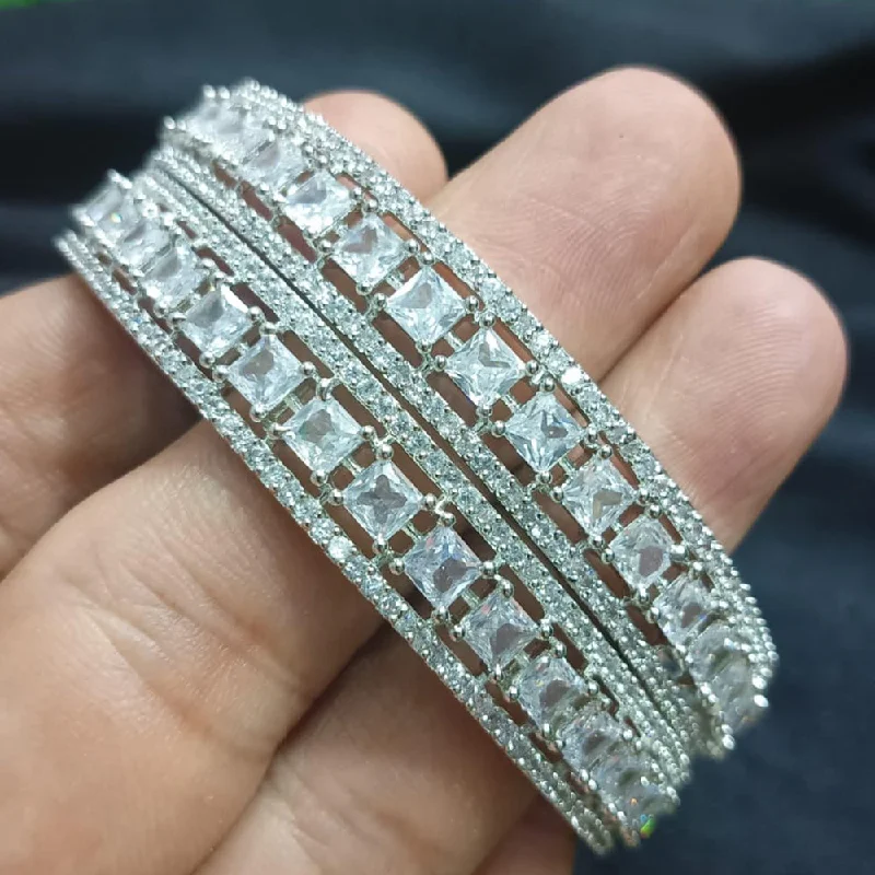 Seasonal Jewelry Deals – Elevate Your Style Manisha Jewellery Silver Plated AD Bangles Set Seasonal Jewelry Deals – Elevate Your Style Manisha Jewellery Silver Plated AD Bangles Set