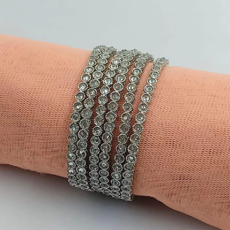 Get The Sparkle You Love At Prices You Adore Manisha Jewellery Silver Plated Crystal Stone Bangle Set Get The Sparkle You Love At Prices You Adore Manisha Jewellery Silver Plated Crystal Stone Bangle Set
