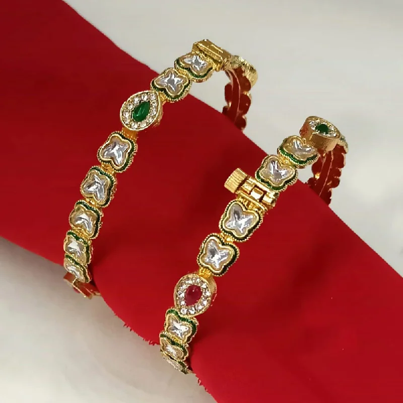 Exclusive Jewelry Sale – Grab Timeless Pieces Now Padmawati Bangles Gold Plated Kundan Openable Bangles Set Exclusive Jewelry Sale – Grab Timeless Pieces Now Padmawati Bangles Gold Plated Kundan Openable Bangles Set