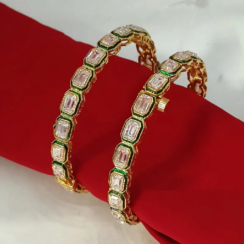 Last Chance To Shop High-End Jewelry At Markdown Prices Padmawati Bangles Gold Plated Kundan Openable Bangles Set