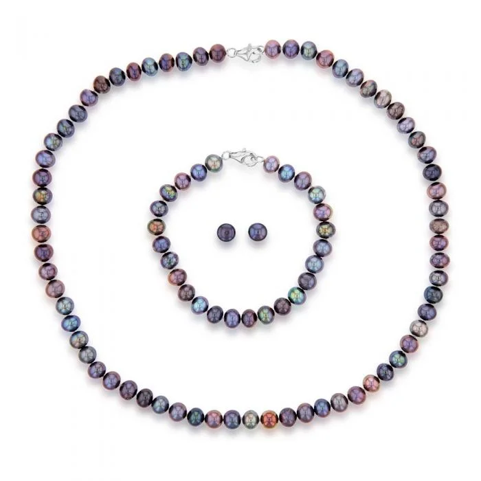 Premium Jewelry Now Available At Special Discounts Peacock Freshwater Pearl Boxed Set with Sterling Silver Clasp Premium Jewelry Now Available At Special Discounts Peacock Freshwater Pearl Boxed Set with Sterling Silver Clasp