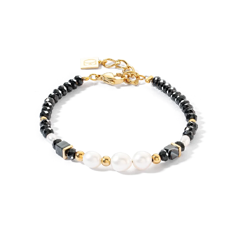 Limited-Time Offer On Premium Jewelry Collections Pearls & onyx bracelet gold