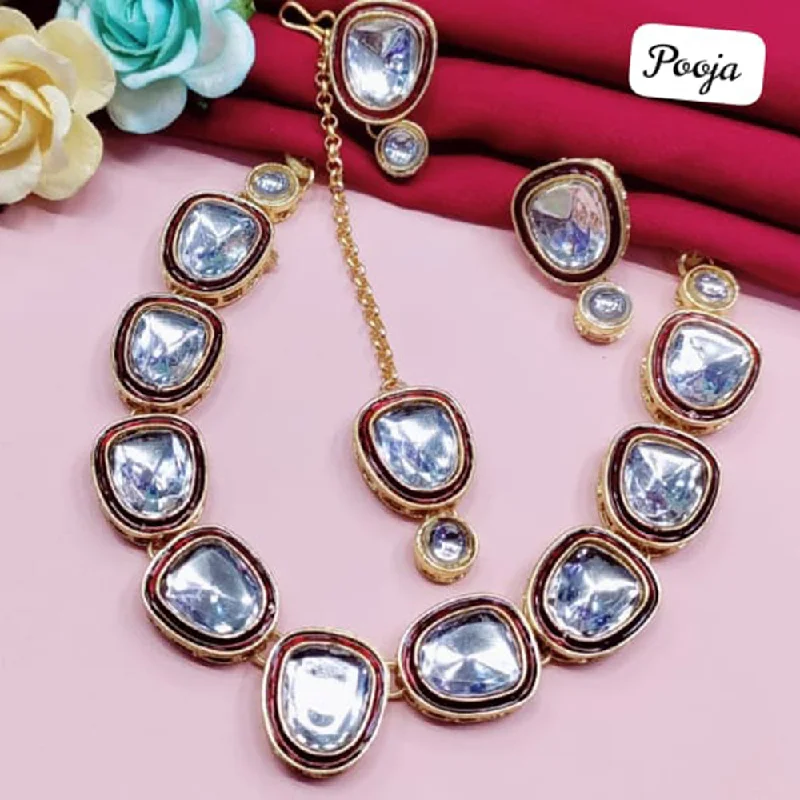 Waterproof Stainless Steel Jewelry For Lasting Beauty Pooja Bangles Crystal Necklace Set Waterproof Stainless Steel Jewelry For Lasting Beauty Pooja Bangles Crystal Necklace Set