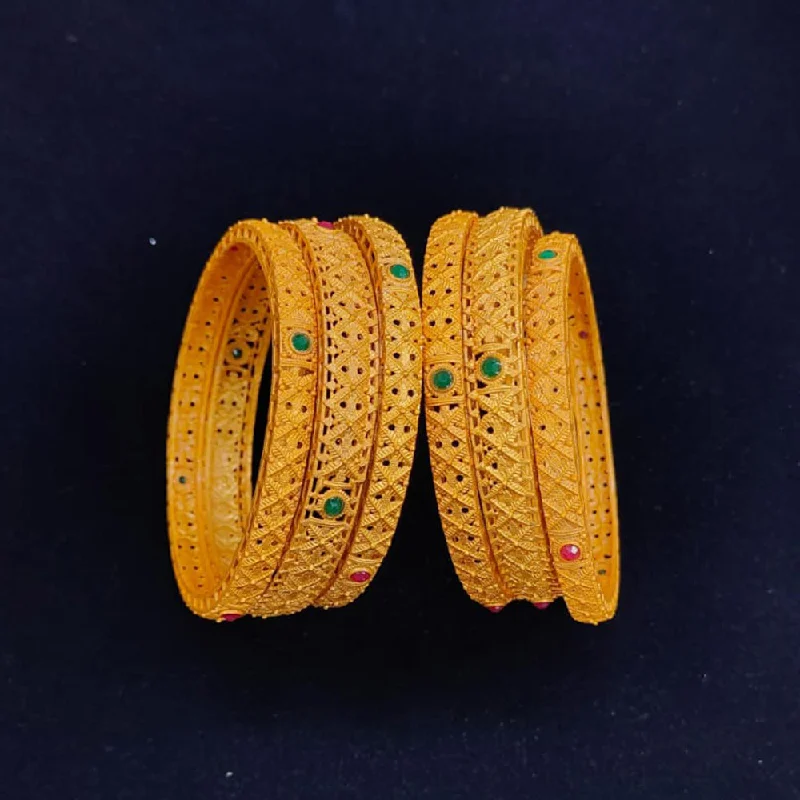 High-Quality Gemstone Jewelry For Special Occasions Pooja Bangles Gold Plated Pota Stone Bangles Set High-Quality Gemstone Jewelry For Special Occasions Pooja Bangles Gold Plated Pota Stone Bangles Set