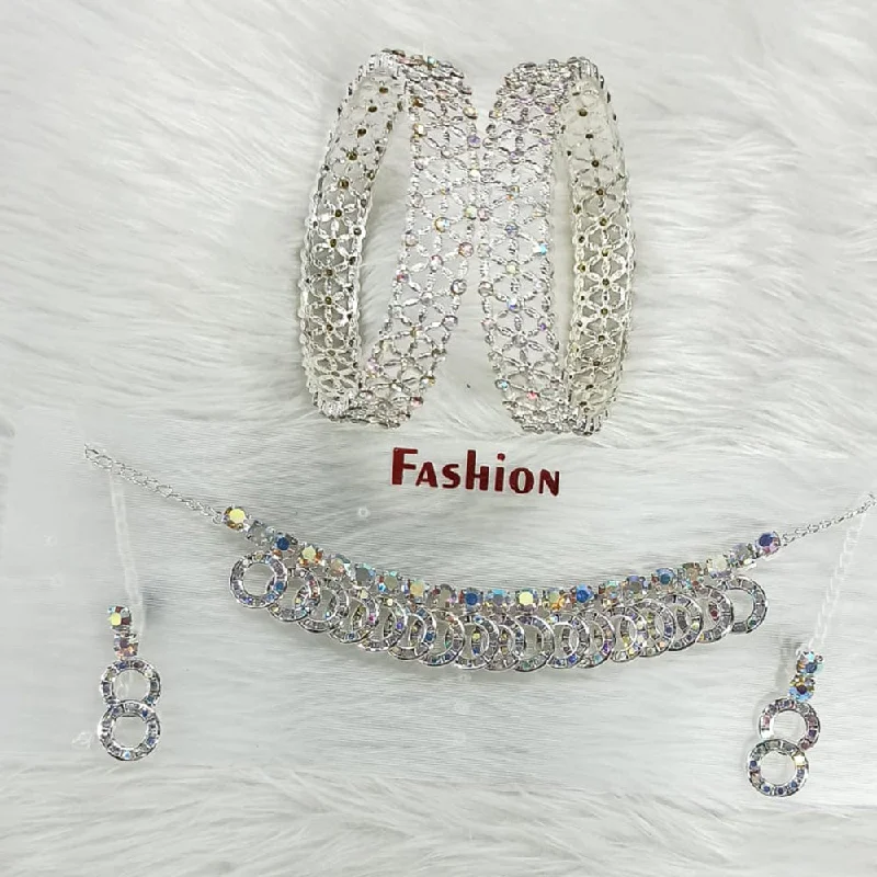 Handcrafted Jewelry Sale – Unique Designs At Low Prices Pooja Bangles Silver Plated Austrian Stone Combo Set Handcrafted Jewelry Sale – Unique Designs At Low Prices Pooja Bangles Silver Plated Austrian Stone Combo Set