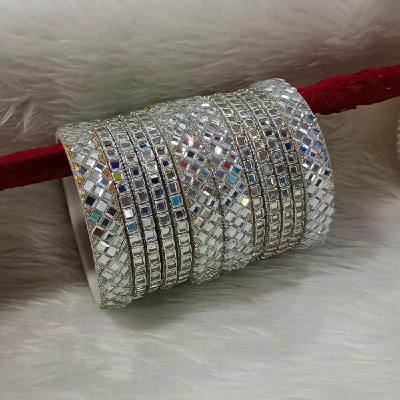Unmissable Jewelry Sale – Shop Before It's Too Late Pooja Bangles Silver Plated Mirror Bangles Set Unmissable Jewelry Sale – Shop Before It's Too Late Pooja Bangles Silver Plated Mirror Bangles Set