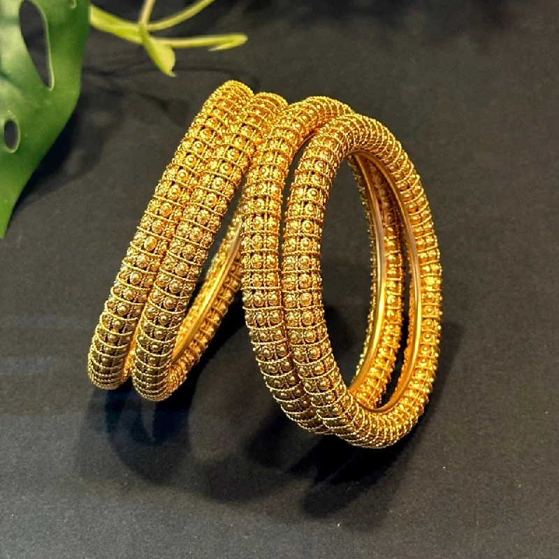 Shop Dazzling Jewelry At The Best Prices Raddhi Jewels Premium Quality Brass Rajwadi Gold Plated Set of 4 Bangles For Women/Girls Shop Dazzling Jewelry At The Best Prices Raddhi Jewels Premium Quality Brass Rajwadi Gold Plated Set of 4 Bangles For Women/Girls