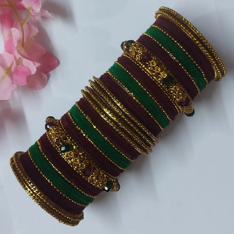 Premium Jewelry At Special Low Prices For A Limited Time Ravechi Art Gold Plated Velvet Bangles Set Premium Jewelry At Special Low Prices For A Limited Time Ravechi Art Gold Plated Velvet Bangles Set