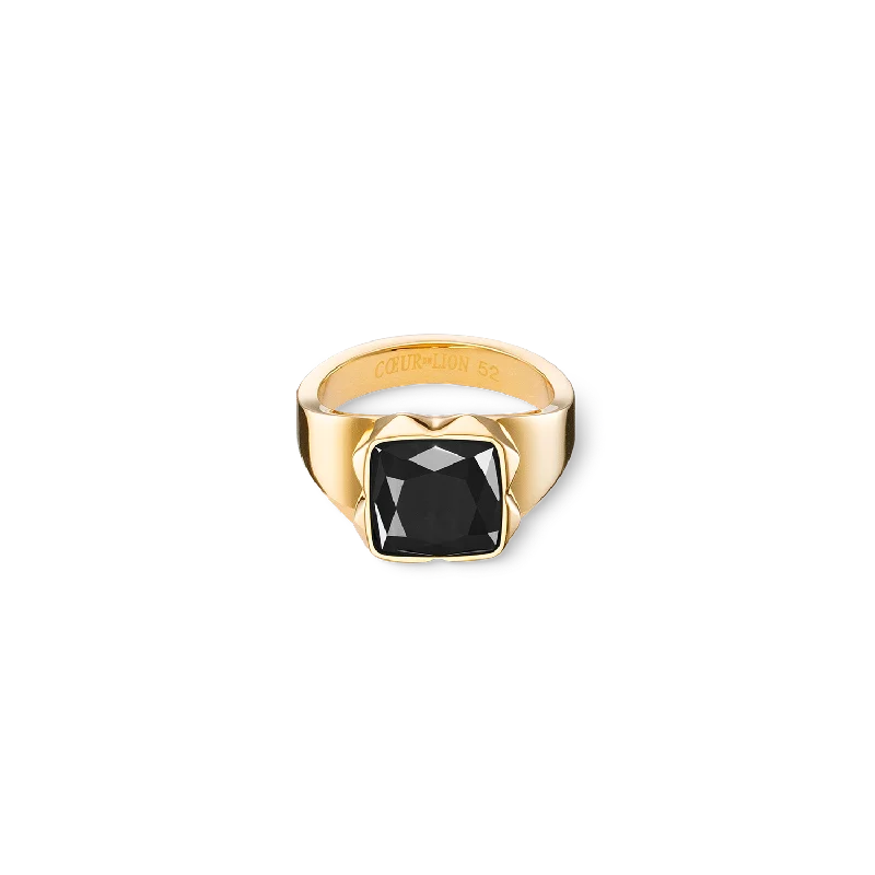 Accessorize For Less – Luxury Jewelry At Affordable Prices Ring Spikes Square Onyx gold-black Accessorize For Less – Luxury Jewelry At Affordable Prices Ring Spikes Square Onyx gold-black