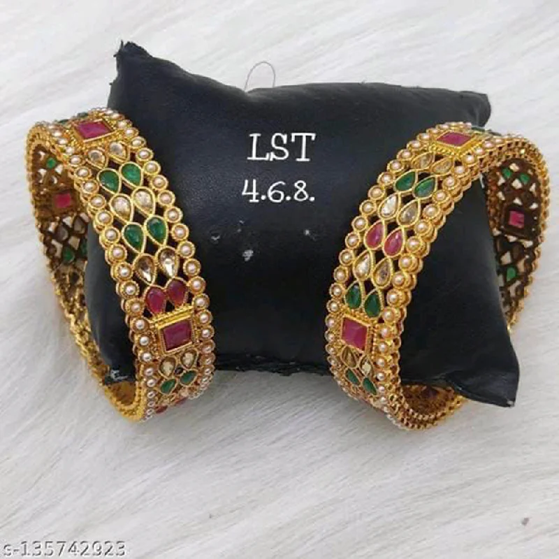 Exclusive Jewelry Bundles At Discounted Prices Sai Fashion Gold Plated Pota Stone Bangles Set Exclusive Jewelry Bundles At Discounted Prices Sai Fashion Gold Plated Pota Stone Bangles Set