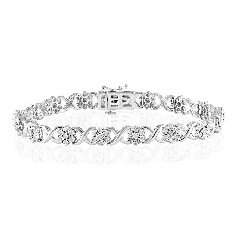 Dainty And Elegant Jewelry Now At Reduced Prices Silver 1/2 Carat Diamond 18cm Bracelet Dainty And Elegant Jewelry Now At Reduced Prices Silver 1/2 Carat Diamond 18cm Bracelet