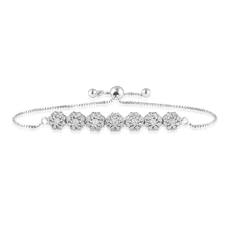 The Perfect Jewelry Piece At The Perfect Discount Silver 1/2 Carat Diamond Bracelet The Perfect Jewelry Piece At The Perfect Discount Silver 1/2 Carat Diamond Bracelet