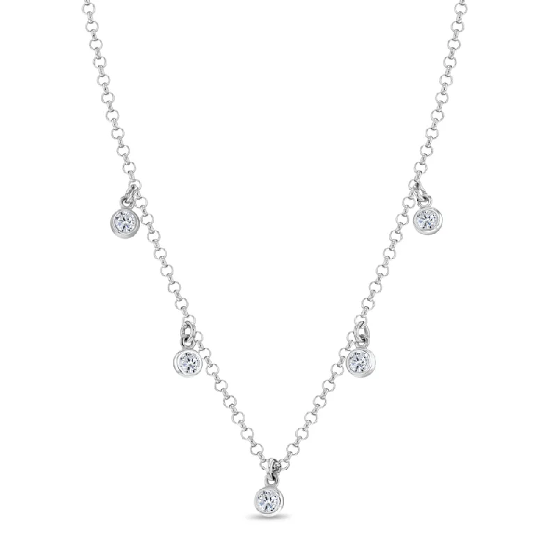 Unlock Unbeatable Jewelry Deals Before They’Re Gone Station Charm Clear CZ Women's Necklace - Sterling Silver Unlock Unbeatable Jewelry Deals Before They’Re Gone Station Charm Clear CZ Women's Necklace - Sterling Silver