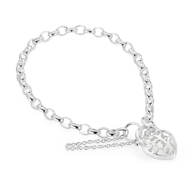 Premium Jewelry Now Available At Special Discounts Sterling Silver Belcher Tree Of Life Heart Puff Padlock 19cm Bracelet Premium Jewelry Now Available At Special Discounts Sterling Silver Belcher Tree Of Life Heart Puff Padlock 19cm Bracelet