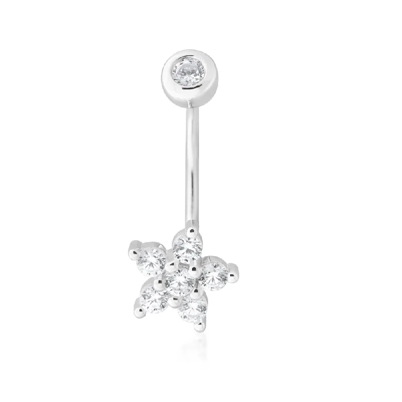 Personalized Jewelry Sale – Meaningful Gifts At Great Prices Sterling Silver Belly Bar Zirconia Flower Personalized Jewelry Sale – Meaningful Gifts At Great Prices Sterling Silver Belly Bar Zirconia Flower