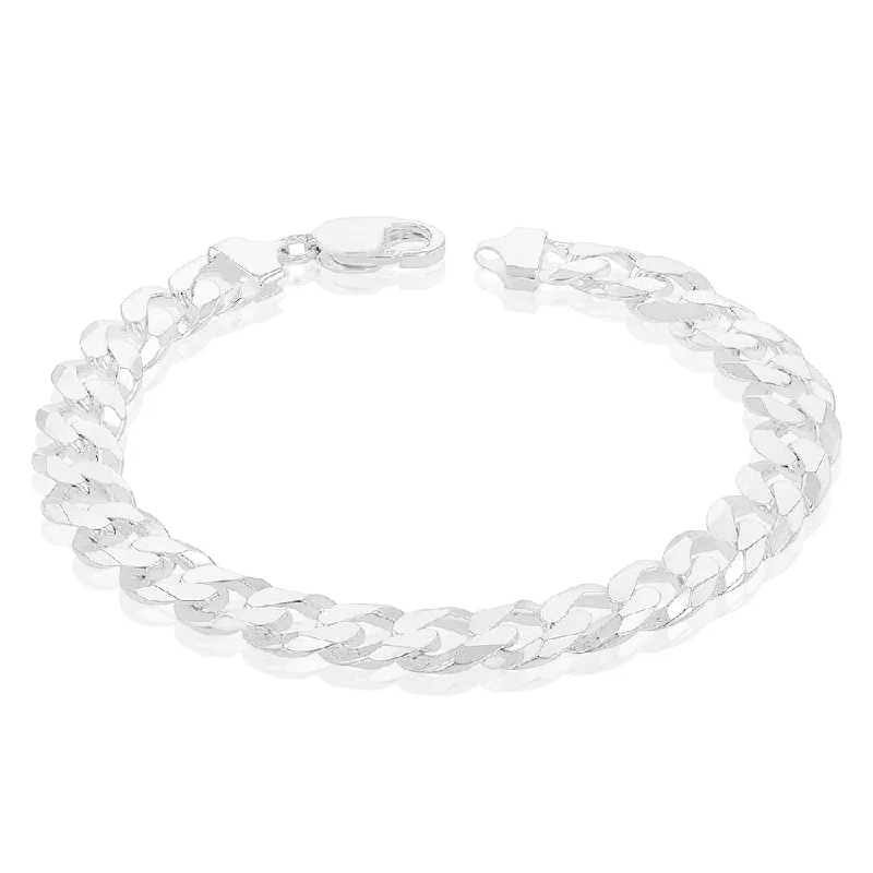 Delicate Crystal Jewelry For Sophisticated Charm Sterling Silver Curb 250 Gauge 23cm Bracelet Delicate Crystal Jewelry For Sophisticated Charm Sterling Silver Curb 250 Gauge 23cm Bracelet