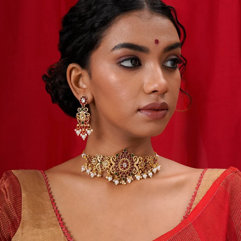 Luxury Jewelry Sale – Elegant Styles At Unbeatable Prices Teejh Gitanjali Gold Red And Green Necklace Set Luxury Jewelry Sale – Elegant Styles At Unbeatable Prices Teejh Gitanjali Gold Red And Green Necklace Set