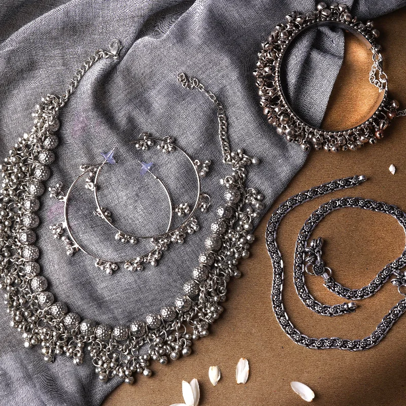 Don't Miss Out On Bestselling Jewelry At Special Prices Teejh Gouri Metallic Ghungroo Silver Oxidized Jewelry Gift Set Don't Miss Out On Bestselling Jewelry At Special Prices Teejh Gouri Metallic Ghungroo Silver Oxidized Jewelry Gift Set