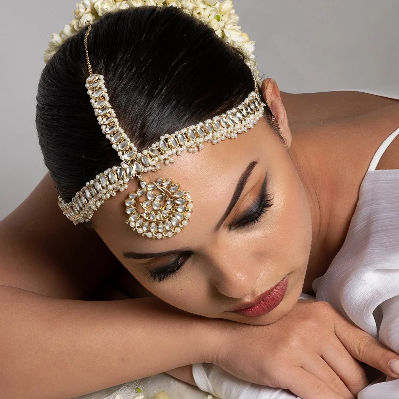Glamorous Jewelry, Glamorous Deals – Shop Now Teejh Nirja Pearl and Polki Matha Patti Glamorous Jewelry, Glamorous Deals – Shop Now Teejh Nirja Pearl and Polki Matha Patti