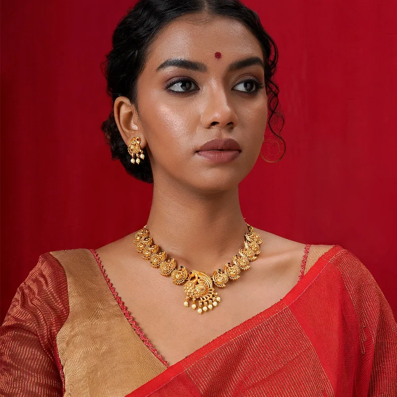 Special Sale On Handcrafted Jewelry – Shop Today Teejh Royal Gold and Red Kundan Set