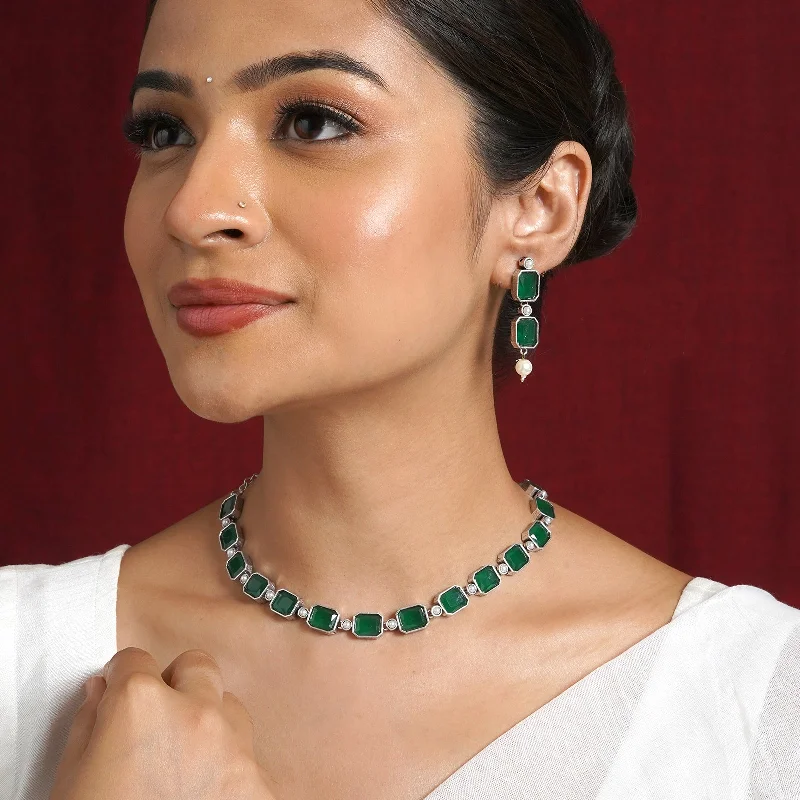 The Perfect Accessory For Less – Jewelry Sale Live Teejh Silver Noir Green Elegant Set The Perfect Accessory For Less – Jewelry Sale Live Teejh Silver Noir Green Elegant Set