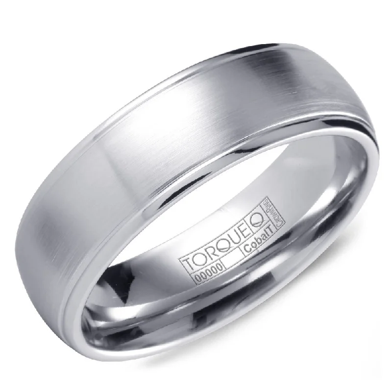 Exclusive Online Discounts On Stylish Jewelry Torque Cobalt Collection 7MM Wedding Band with Brushed Center & Line Detailing CB-7137