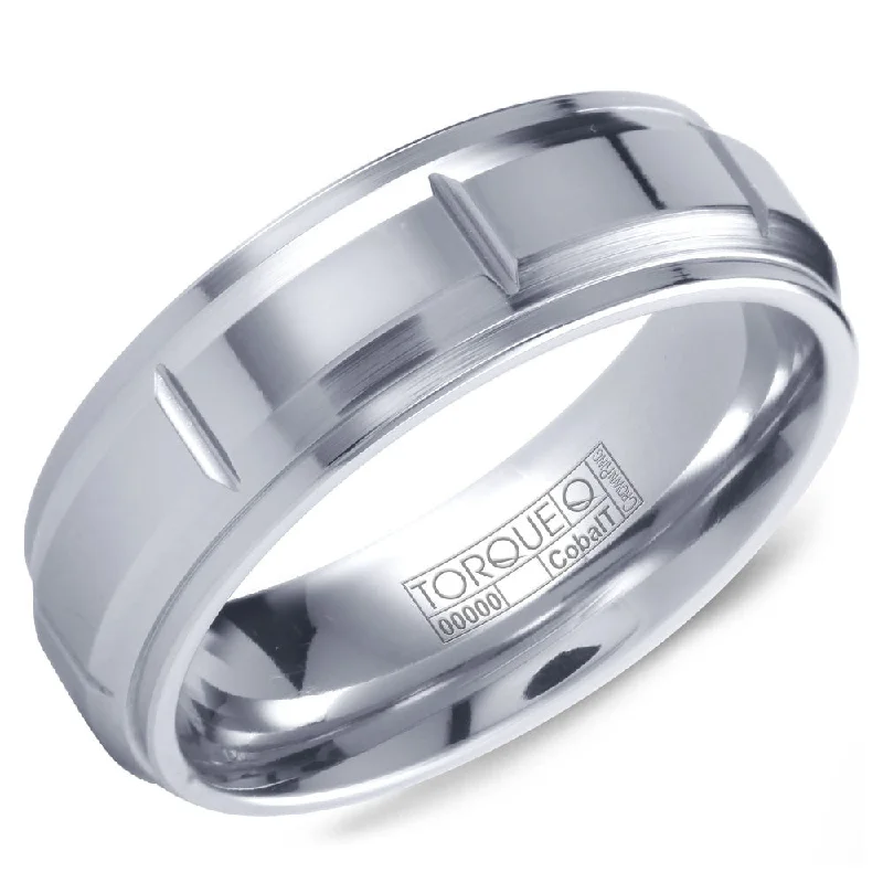 Shop Dazzling Jewelry With Special Promotional Discounts Torque Cobalt Collection 7MM Wedding Band with Polished Center & Brushed Edges CB-7401 Shop Dazzling Jewelry With Special Promotional Discounts Torque Cobalt Collection 7MM Wedding Band with Polished Center & Brushed Edges CB-7401