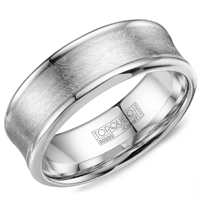 Exclusive Jewelry Bundles At Discounted Rates Torque Cobalt Collection 8MM Wedding Band with Brushed Inlay CB-8004