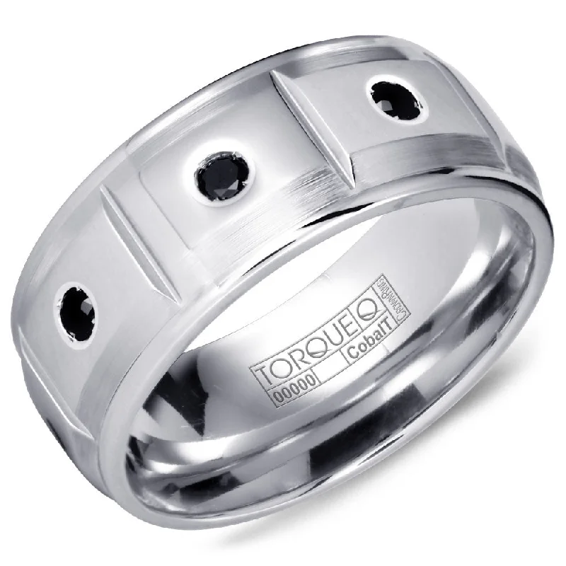 Personalized Jewelry Sale – Unique Pieces At Great Prices Torque Cobalt Collection 9MM Wedding Band with 3 Black Diamonds CB-2129 Personalized Jewelry Sale – Unique Pieces At Great Prices Torque Cobalt Collection 9MM Wedding Band with 3 Black Diamonds CB-2129